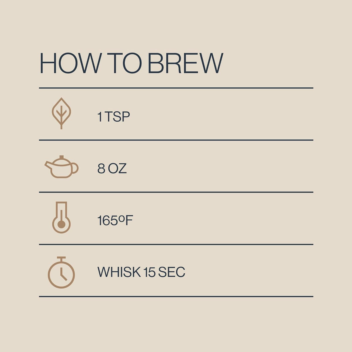 simple steeping directions: 200°f water for 5 minutes