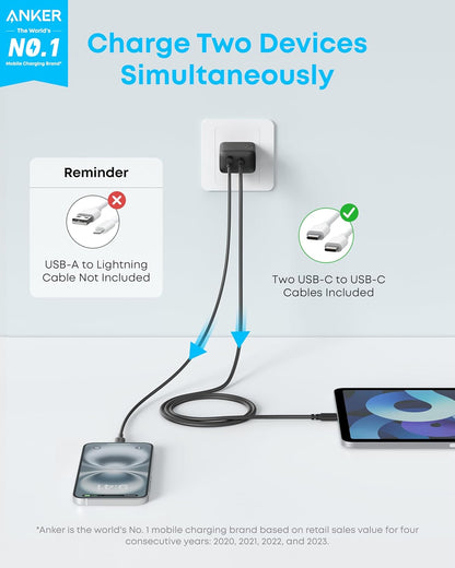 simultaneous usb-c and usb-a dual-port charging