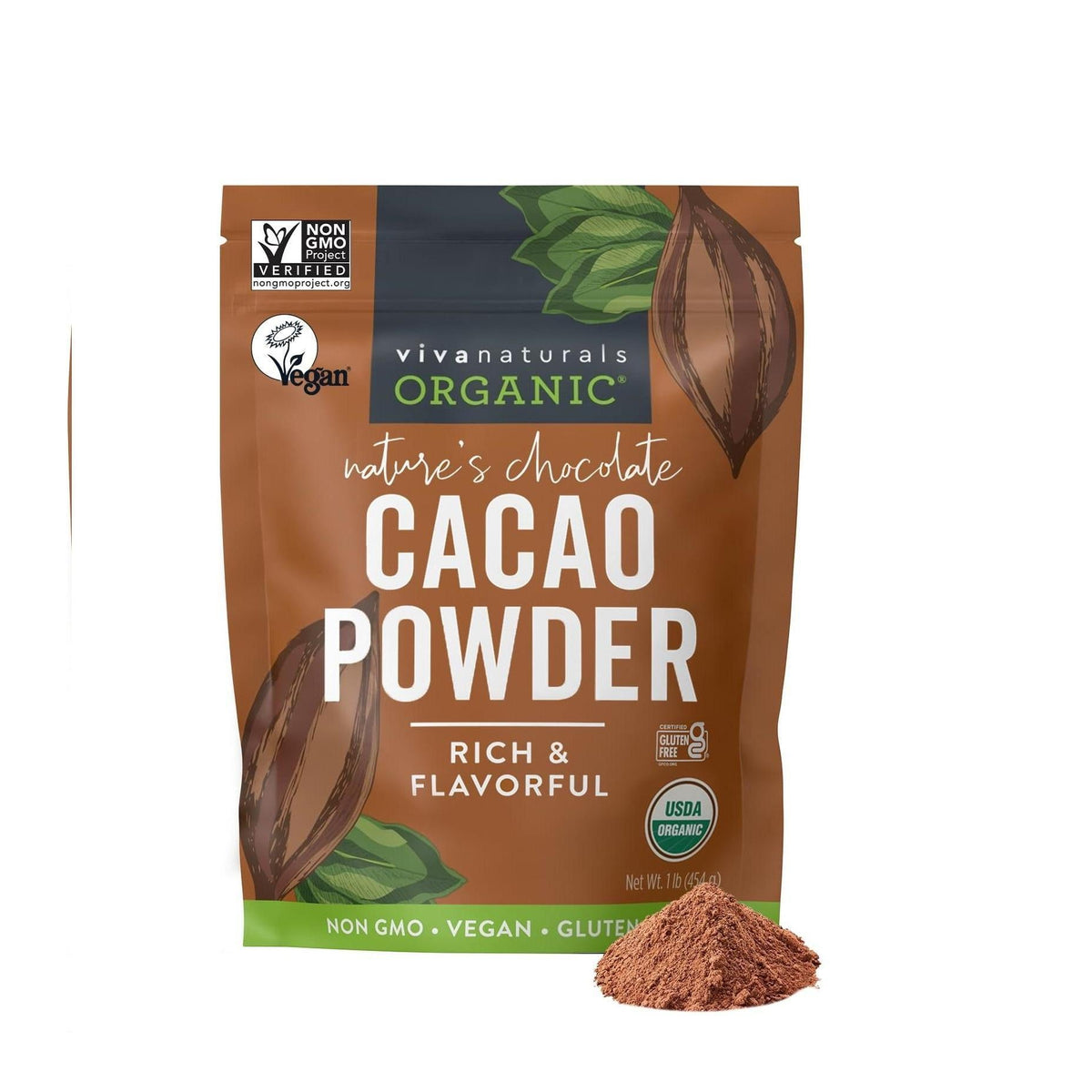 single-ingredient: 100% organic theobroma cacao powder