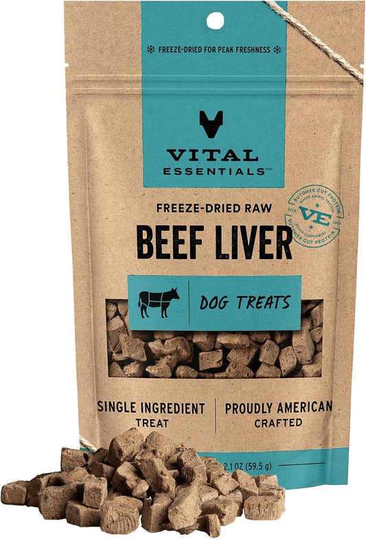 single-ingredient formula (100% beef liver, chicken, or turkey — no additives, fillers, or artificial ingredients)