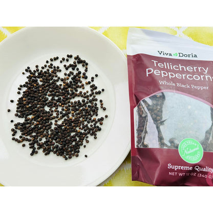single-ingredient product (100% tellicherry black peppercorns)