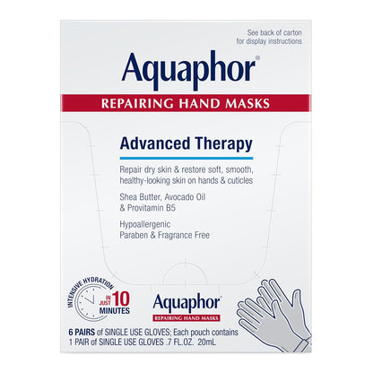 single-use moisturizing glove sachets (pack of 6) for hygienic, on-the-go use