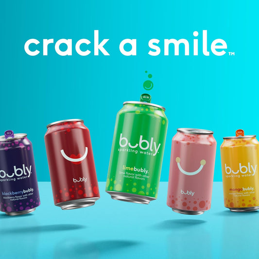 six assorted flavors: blackberry, lime, cherry, grapefruit, strawberry, and mango