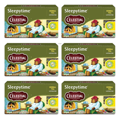 six distinct flavor varieties in one value pack (honey, vanilla, mint, peach, lavender, original sleepytime)
