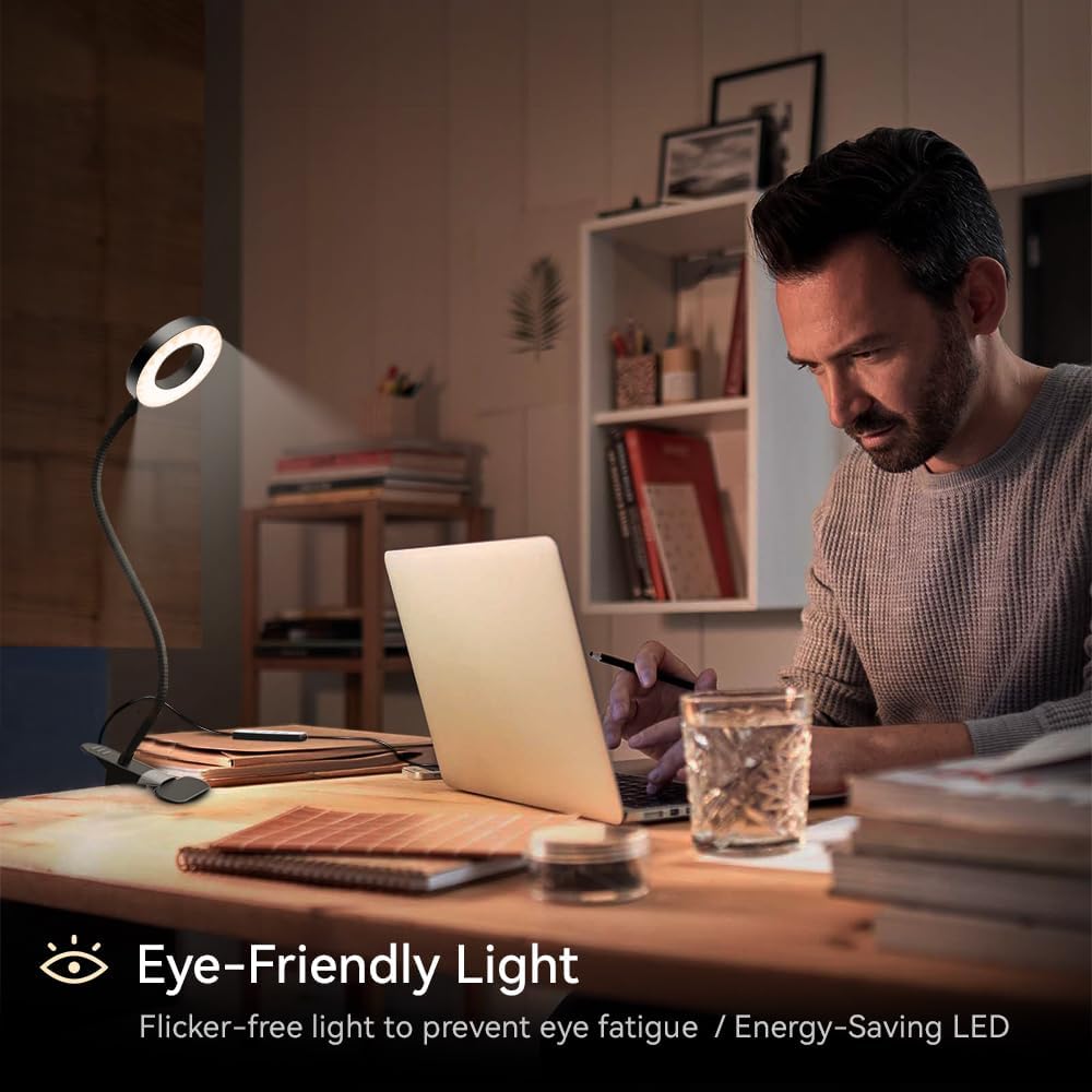 Slim Clamp LED Lamp – Simple Desk Light for Scandinavian Home Office and Minimalist Bedrooms