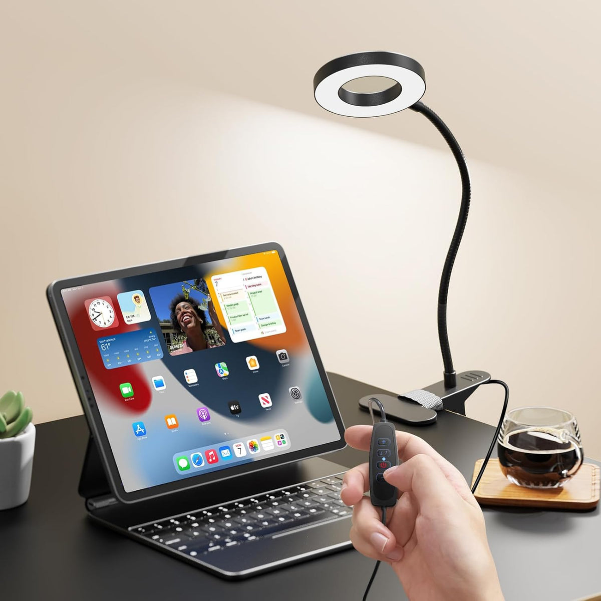 Slim Clamp LED Lamp – Simple Desk Light for Scandinavian Home Office and Minimalist Bedrooms