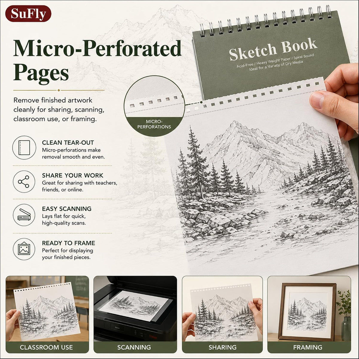 slim spiral-bound profile that fits easily in school bags and backpacks