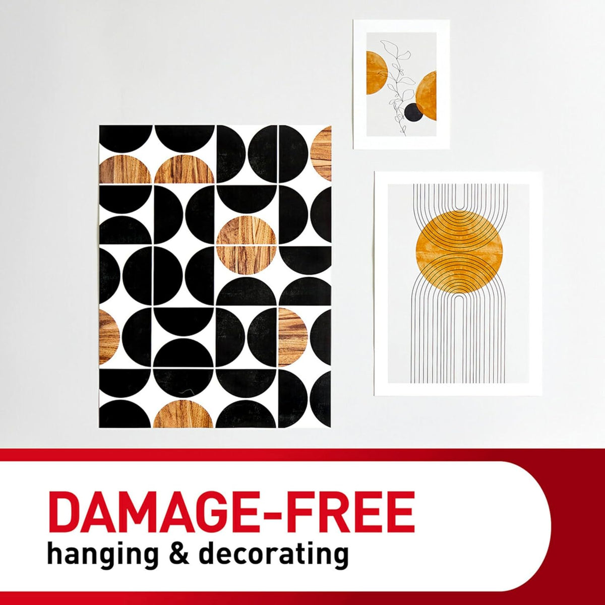 small white foam strips (0.63" x 0.63") that blend behind posters