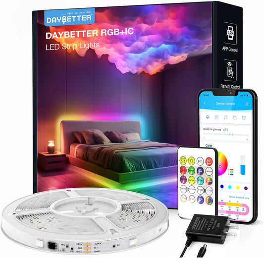 smart bgric led chips enabling multiple colors to display on a single strip line