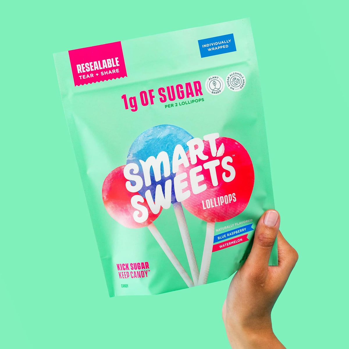 SmartSweets Lollipops – Stevia-Sweetened Hard Candy for Low-Sugar Dieters