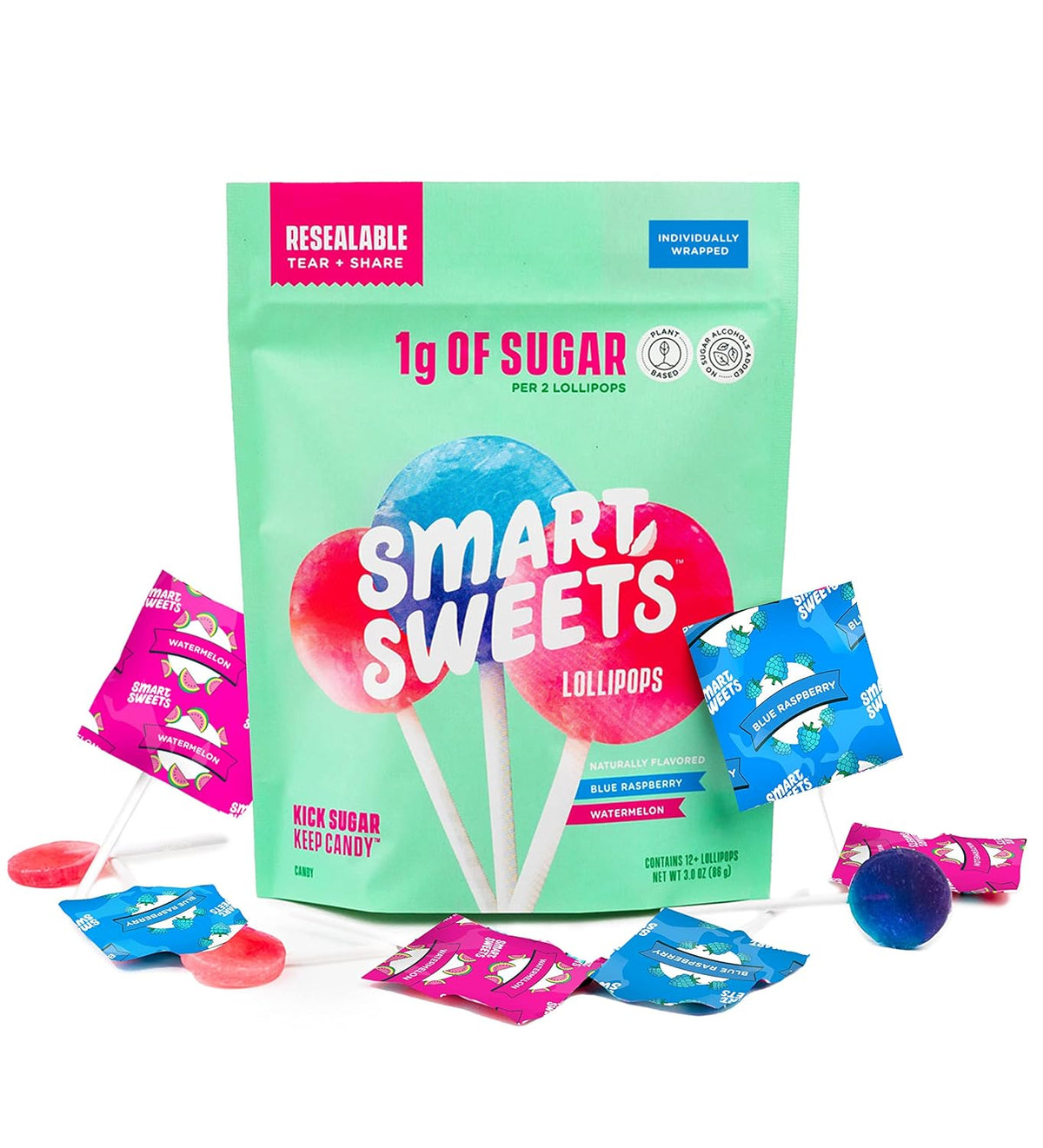 SmartSweets Lollipops – Stevia-Sweetened Hard Candy for Low-Sugar Dieters