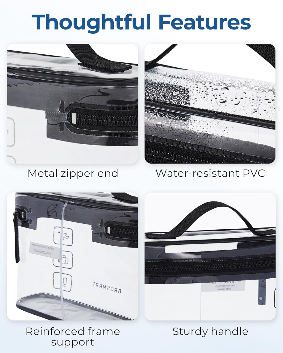 smooth-glide zipper with quick-access design