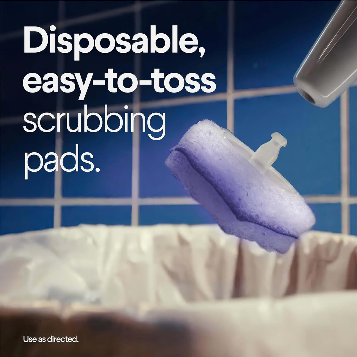 snap-off disposable pads for hands-free, hygienic trash disposal