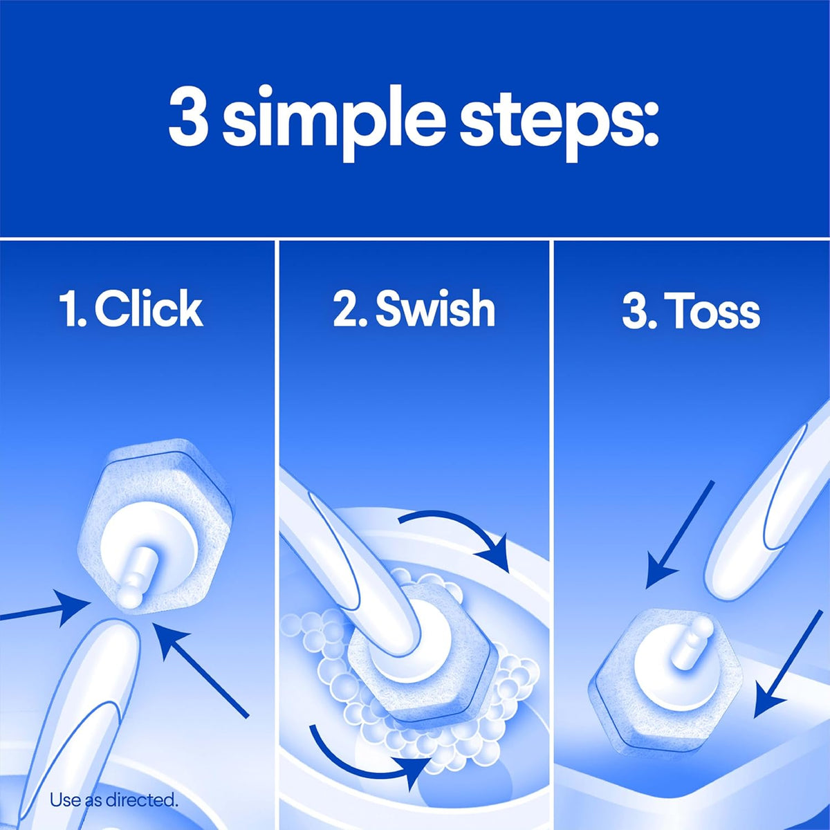 snap-off pad design that detaches straight into the trash after use