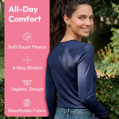 snug, stretchy fit designed for layering under outerwear