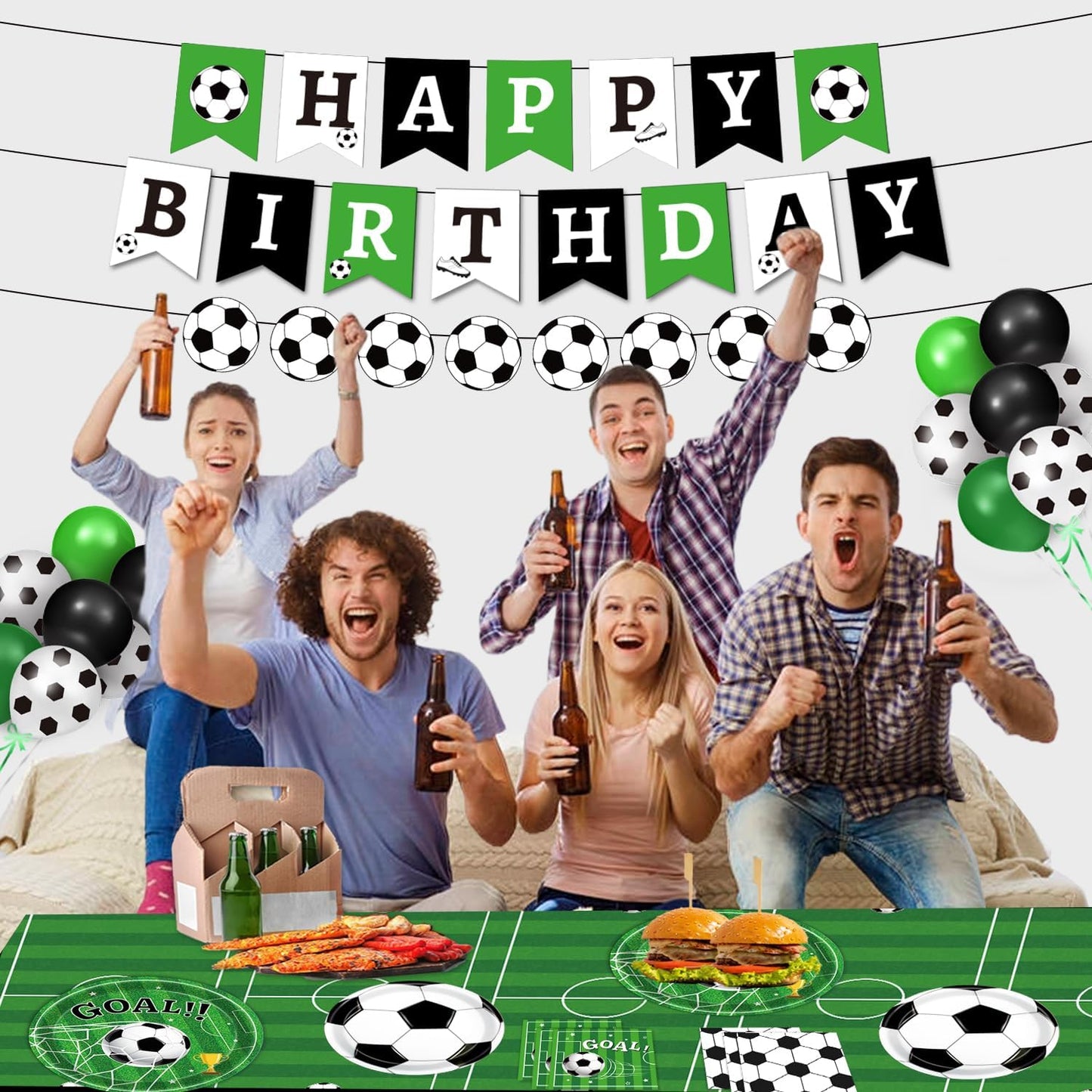 Soccer Party Organizer Kit – 170-Piece Complete Decoration System to Eliminate Planning Stress