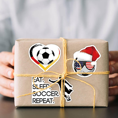 Soccer Stickers Gift Pack – 100 Vinyl Stickers for Teen Athletes, Team Goodie Bags, and Birthday Favors