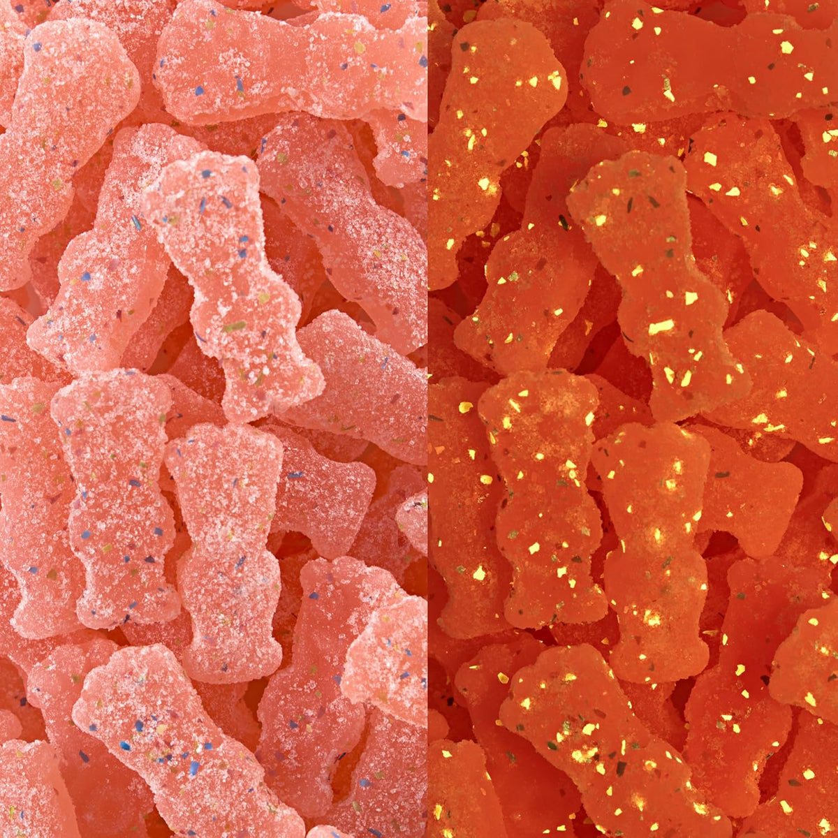 soft and chewy gummy candy texture in a playful pink shade