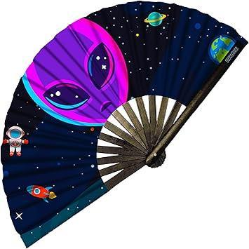 SoJourner Folding Rave Fan – Child-Safe Festival Prop for Family-Friendly Raves and School Talent Shows, No Flame No Wax