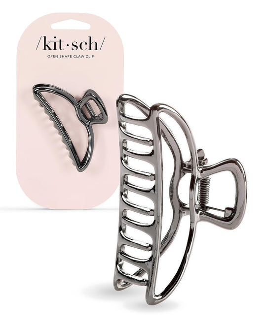 solid metal body with polished hematite or gold-tone finish
