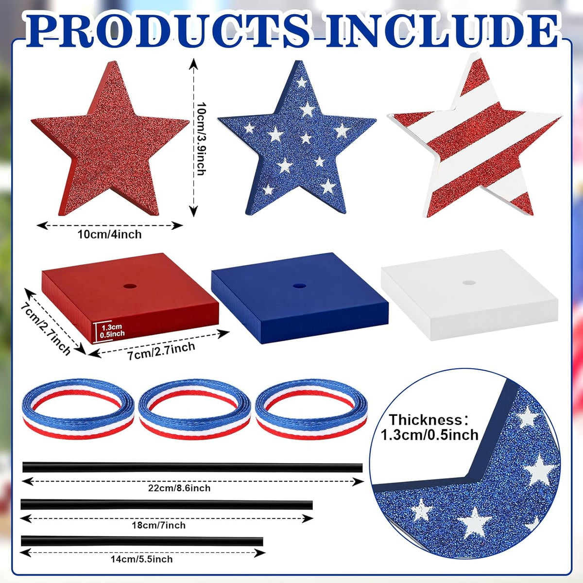 solid square base (6 cm) for freestanding tabletop placement