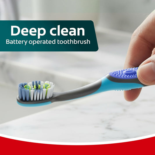 sonic vibration technology in the bristles for enhanced plaque removal vs. a manual brush