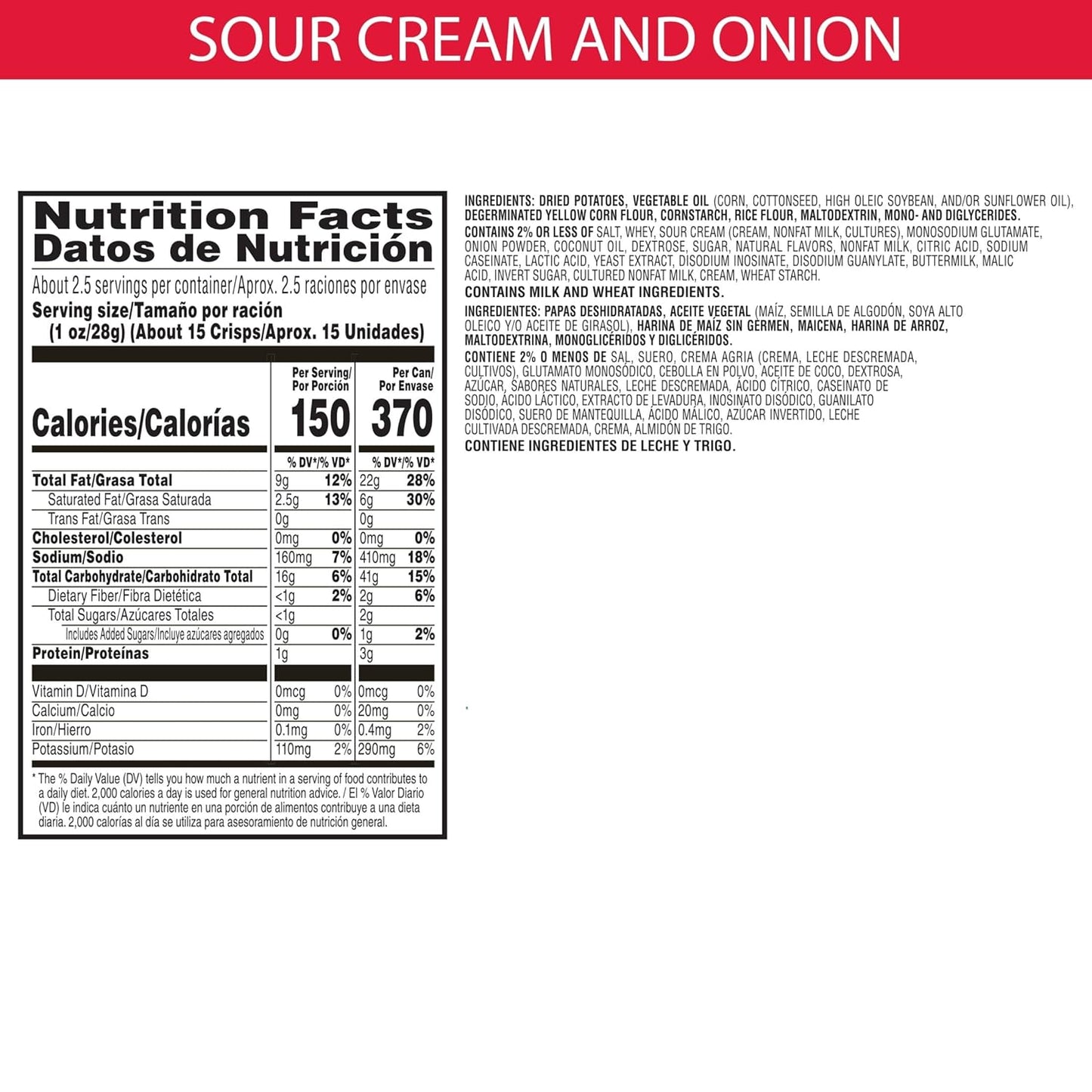 sour cream and onion flavor seasoned edge-to-edge on every crisp
