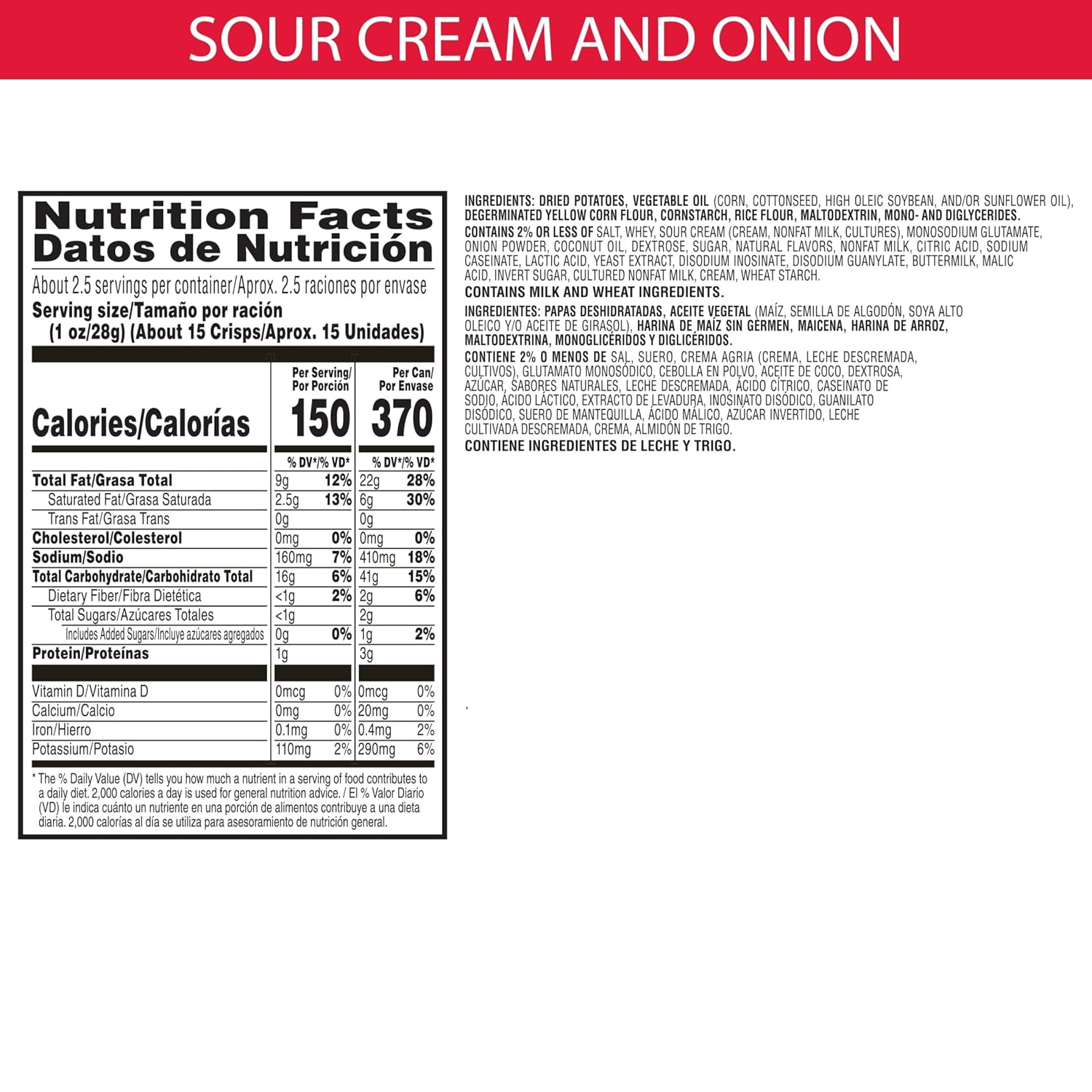 sour cream and onion flavor seasoned edge-to-edge on every crisp