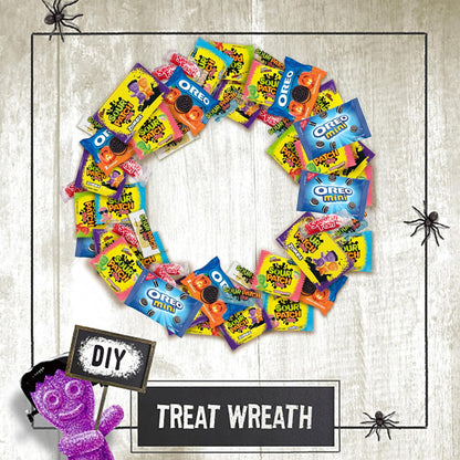SOUR PATCH KIDS and SWEDISH FISH Halloween Candy for Mantel and Buffet Display Styling, 80 Individually Wrapped Mini Bags