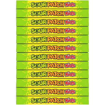 SOUR PATCH KIDS Assorted Fruit Candy, 12 Individually Boxed 3.5 oz Servings for Playdates and Lunches