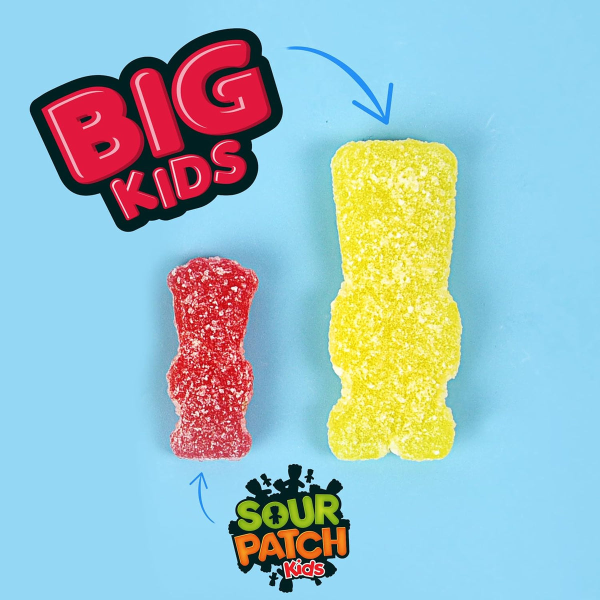 SOUR PATCH KIDS Big Kids Assorted Fruit Candy, Soft Chewy Snack for Kids Lunchboxes and Road Trips, 1.7 lb