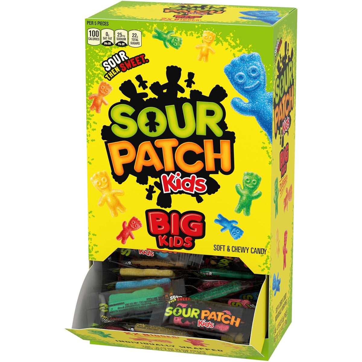 SOUR PATCH KIDS Big Kids Bulk Candy for Classroom Parties, Birthday Treats, and Playroom Snack Bowls, 240 Count