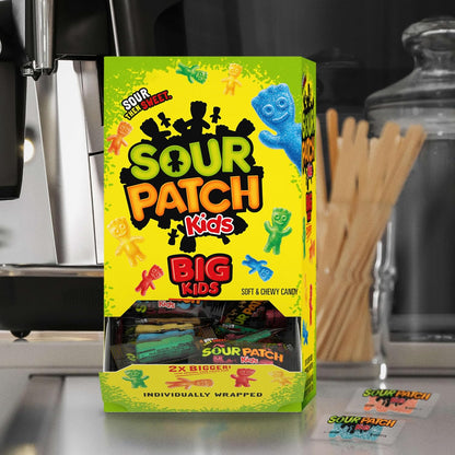 SOUR PATCH KIDS Big Kids Bulk Candy for Classroom Parties, Birthday Treats, and Playroom Snack Bowls, 240 Count