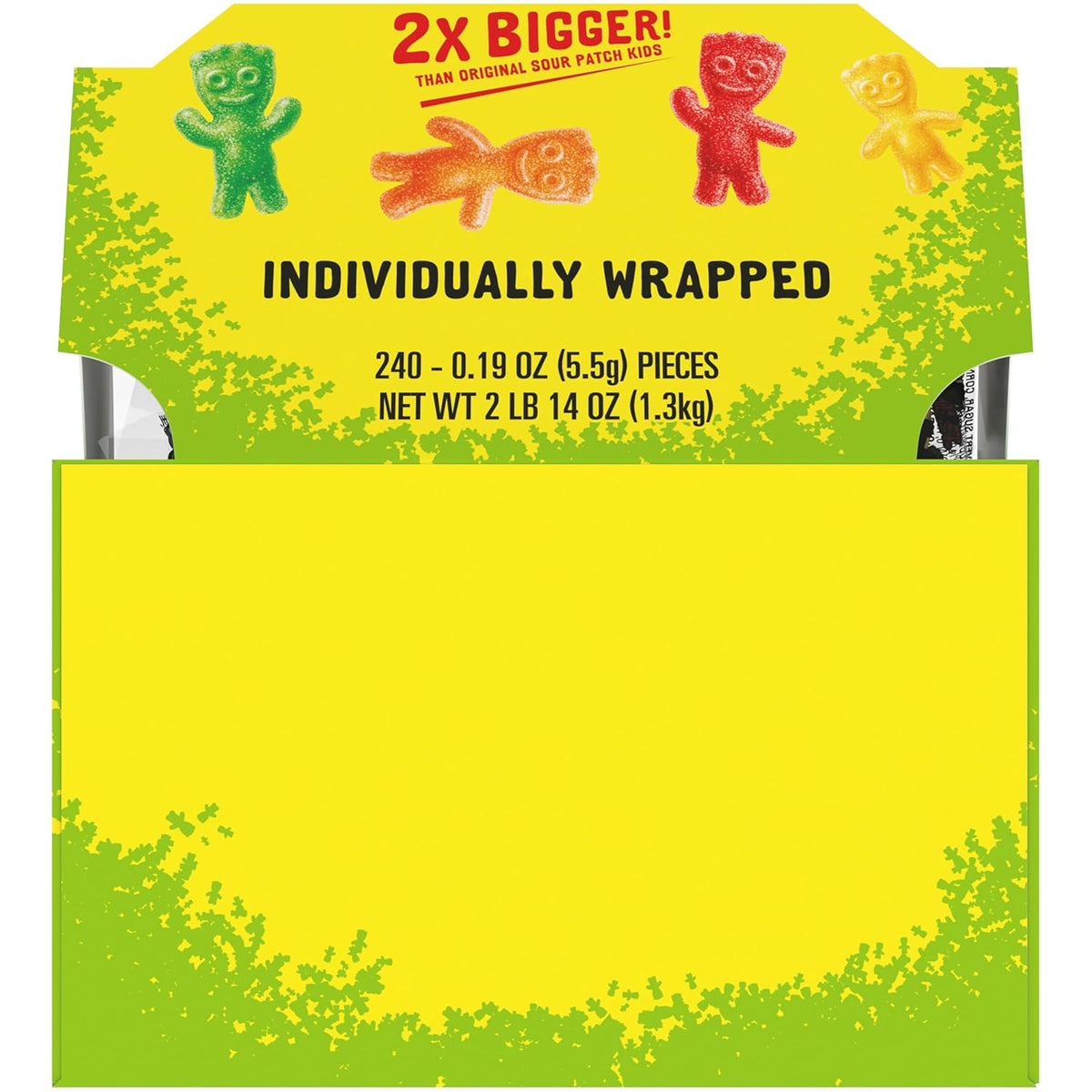 SOUR PATCH KIDS Big Kids Bulk Candy for Classroom Parties, Birthday Treats, and Playroom Snack Bowls, 240 Count