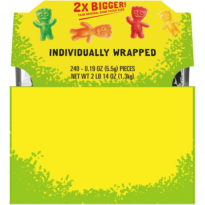 SOUR PATCH KIDS Big Kids Bulk Candy for Classroom Parties, Birthday Treats, and Playroom Snack Bowls, 240 Count