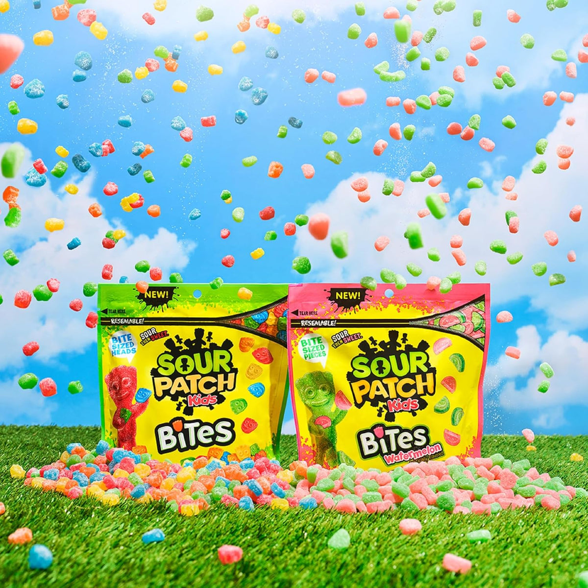 SOUR PATCH KIDS Bites Soft & Chewy Candy, 12 oz – Stashable Dorm Room & Desk Drawer Treat