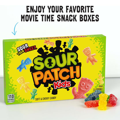 SOUR PATCH KIDS Original & SWEDISH FISH Candy Variety – Road Trip Snacks for Car Cup Holders and Travel Coolers, 15 Mini Theater Boxes