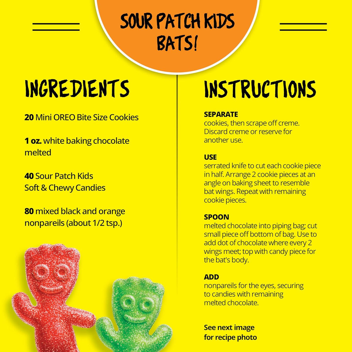 SOUR PATCH KIDS Original & Watermelon Trick or Treat Candy - 40 Pre-Portioned Bags for Outdoor Fall Festival Booths