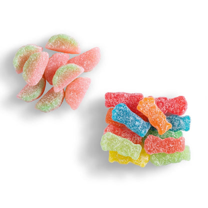 sour-then-sweet gummy candy format