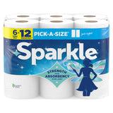Sparkle Pick-A-Size Paper Towels, 6 Double Rolls - Practical Housewarming Gift for New Homeowners and First Apartment
