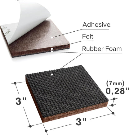 square, round, and rectangular shape options across 8 product variants (1", 1.5", 2", 3", 4", 6", and 5"x1.5")