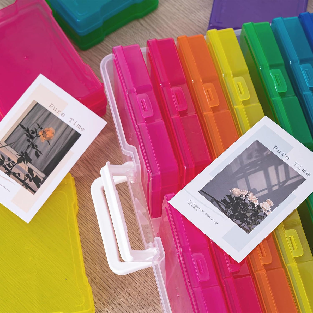 stackable rectangular design with outer case measuring 12.0 x 14.8 x 5.1 inches