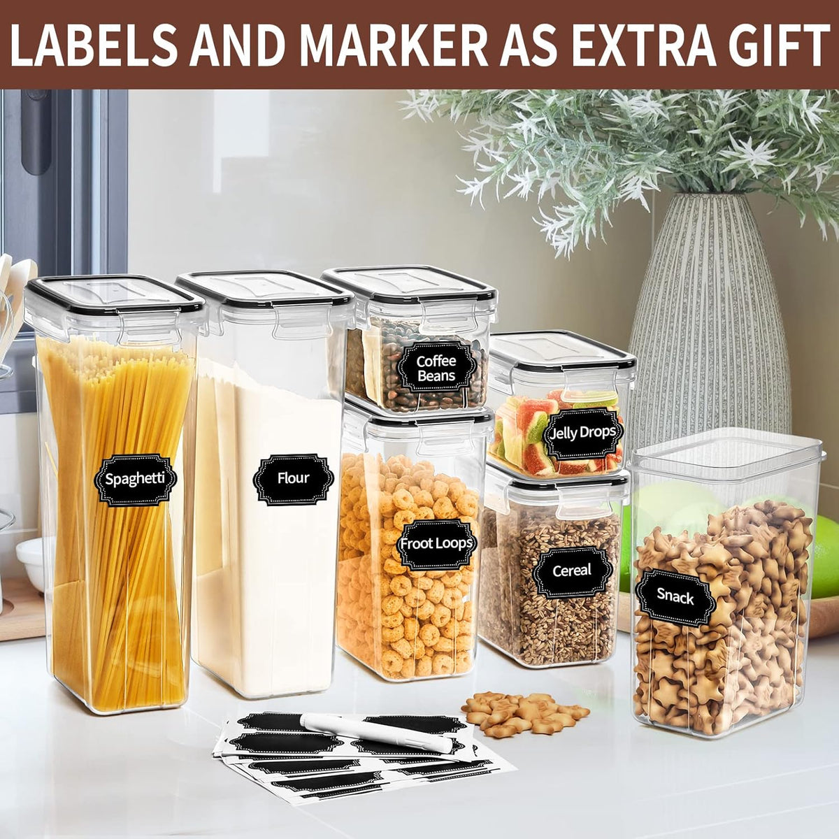 stackable, space-saving square shape available in black or grey