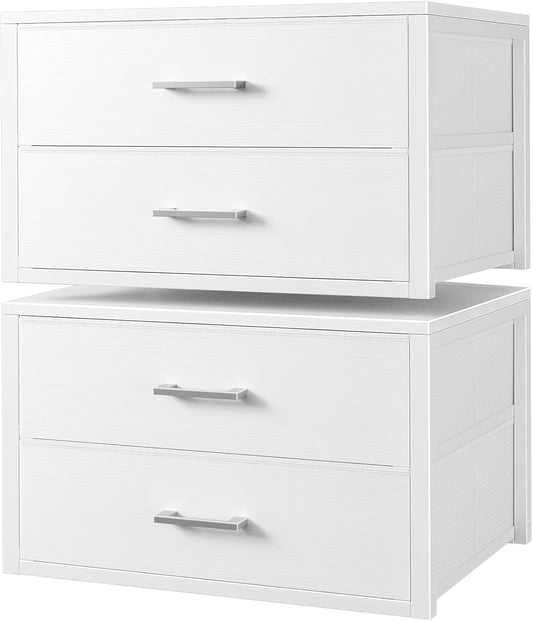 stackable vertical design with rubber anti-slip pads included