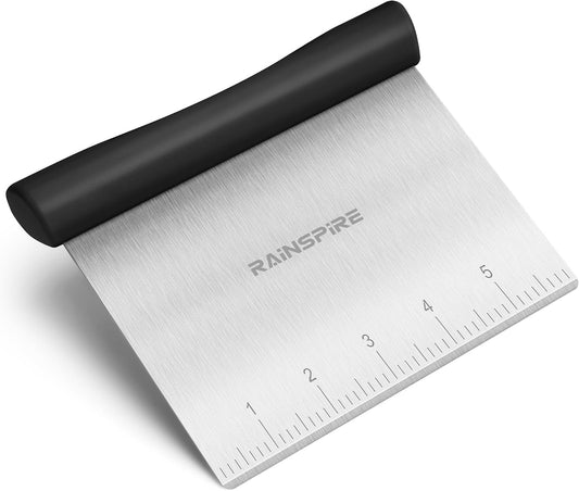 stainless steel broad rectangular square-edged blade for durability and strength