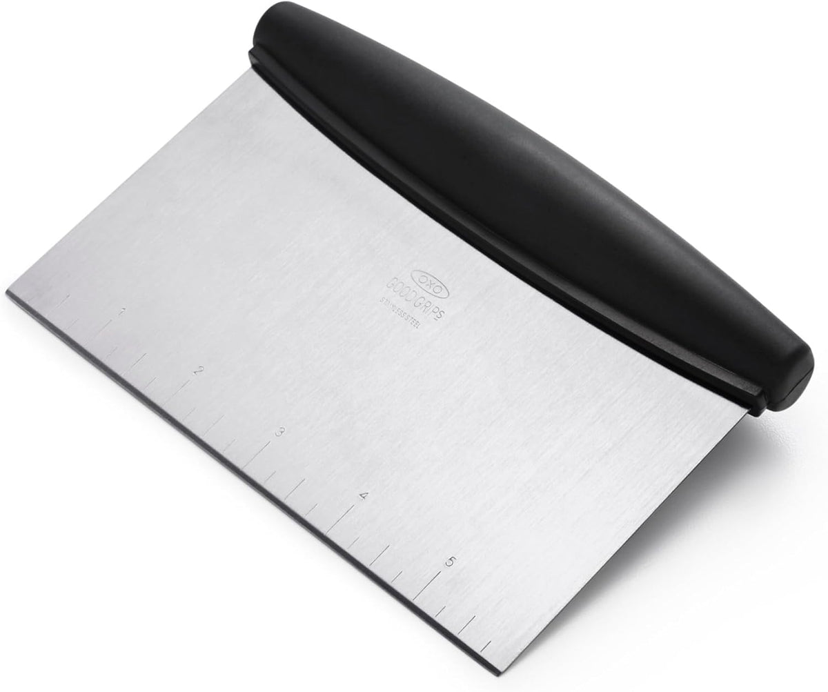 stainless steel rectangular blade with etched quarter-inch measurement markings