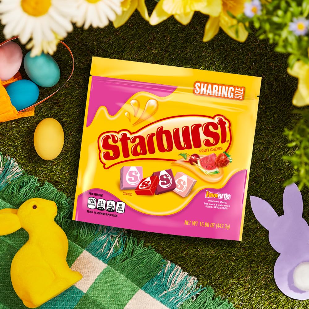 STARBURST FaveREDS Chewy Candy – Nostalgic Valentine's Day Gift for Her, Stocking Stuffer Candy