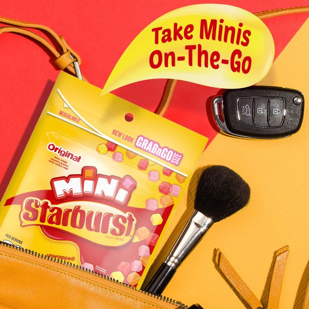 STARBURST Original Minis Chewy Candy – Mindful Snack for Desk Work Breaks, Resealable 8oz Bags