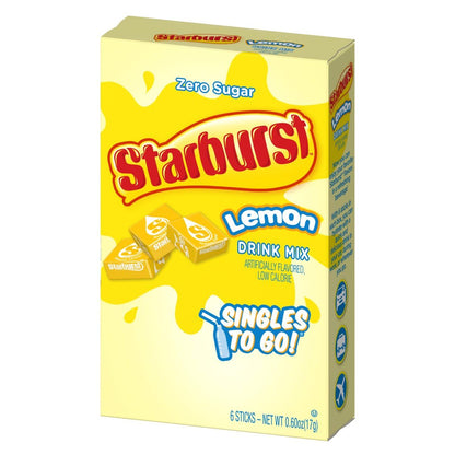 Starburst Singles To Go Sugar Free Drink Mix – Outdoor Hydration Packets for Festivals, Sightseeing, and Reusable Bottle Toppers