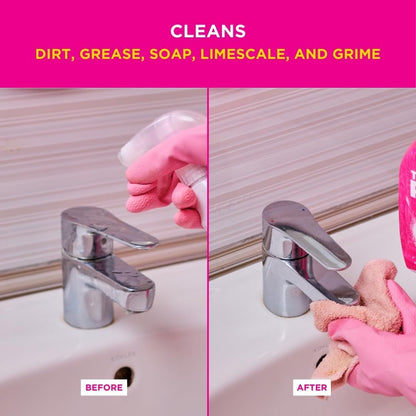 Stardrops Pink Stuff Miracle Bathroom Foam Cleaner 750ml – Housewarming Gift for Her, Streak-Free Limescale Remover